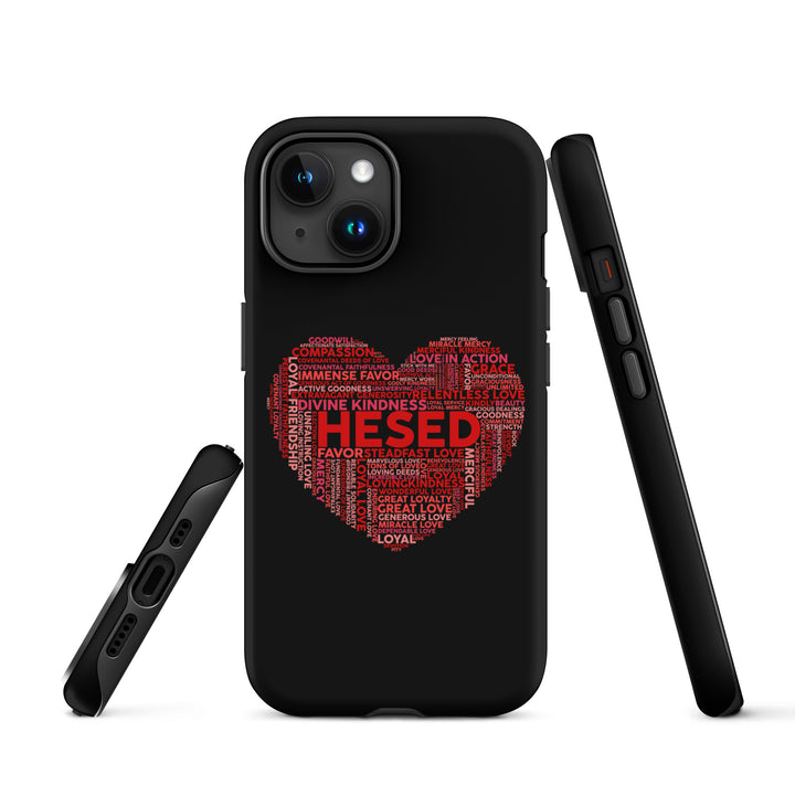 Christian Phone Case Hesed Heart Black for iPhone® iPhone® Phone Cases   