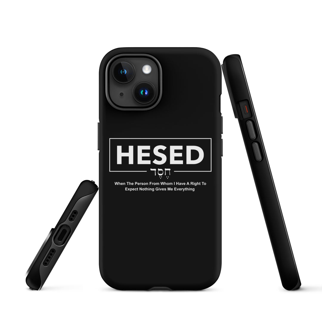 Christian Phone Case Hesed Everything Black for iPhone® iPhone® Phone Cases   