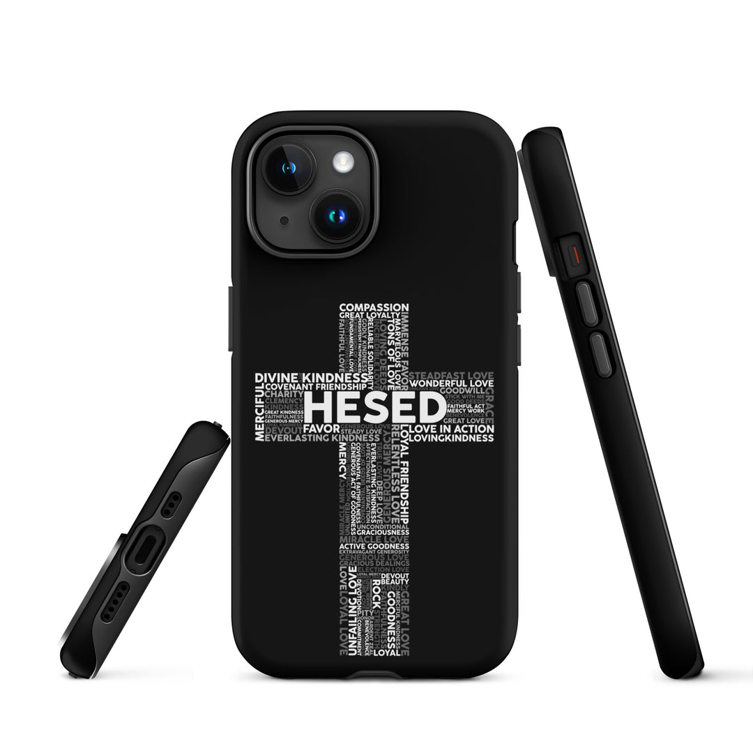 Christian Phone Case Hesed Cross Black for iPhone® iPhone® Phone Cases   