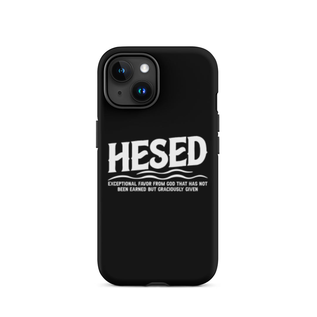 Christian Phone Case Hesed Exceptional Favor Black for iPhone® iPhone® Phone Cases Matte iPhone 15 