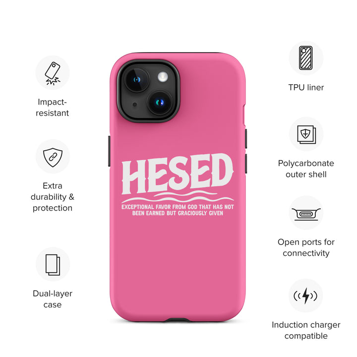 Christian Phone Case Hesed Exceptional Favor Pink for iPhone® iPhone® Phone Cases   