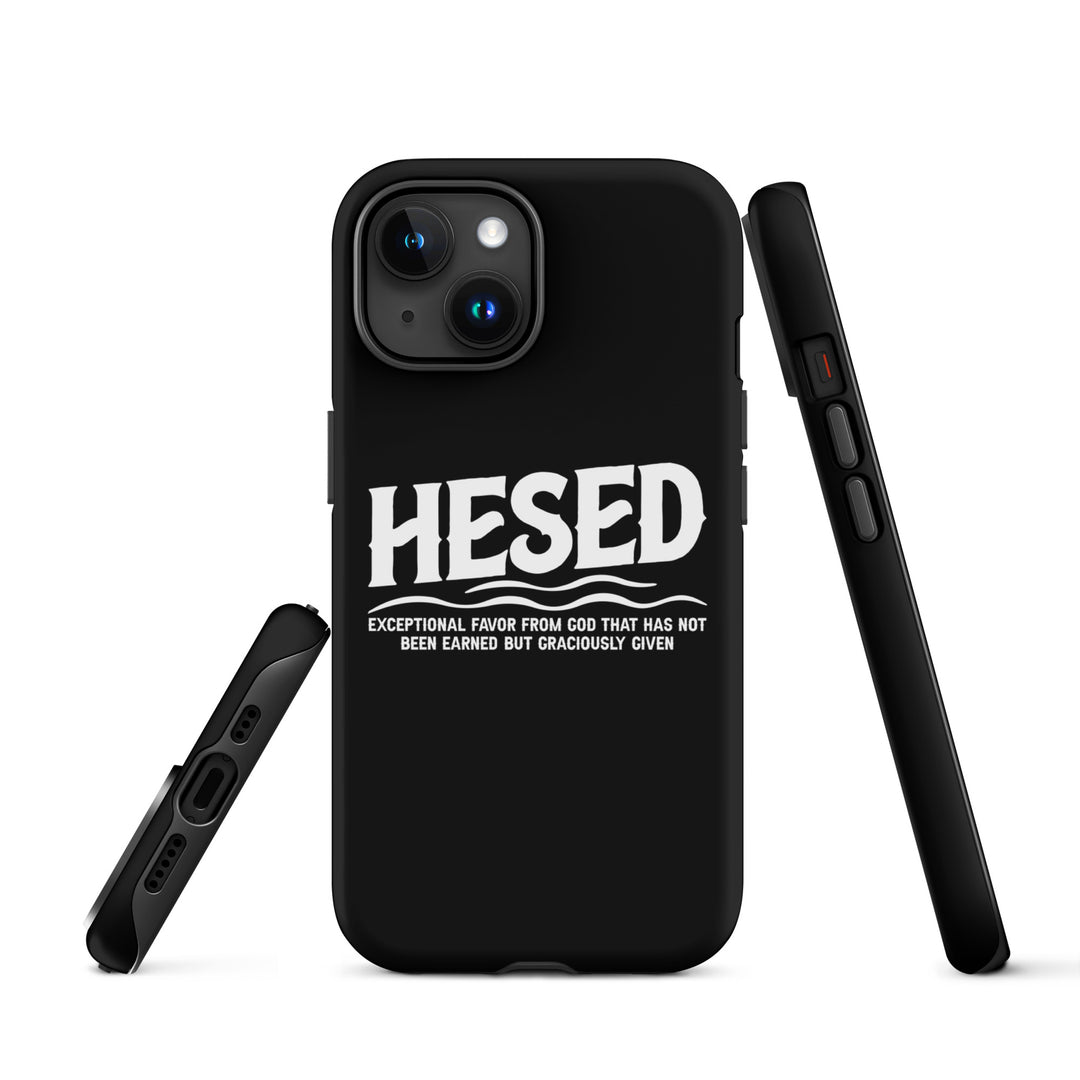 Christian Phone Case Hesed Exceptional Favor Black for iPhone® iPhone® Phone Cases   