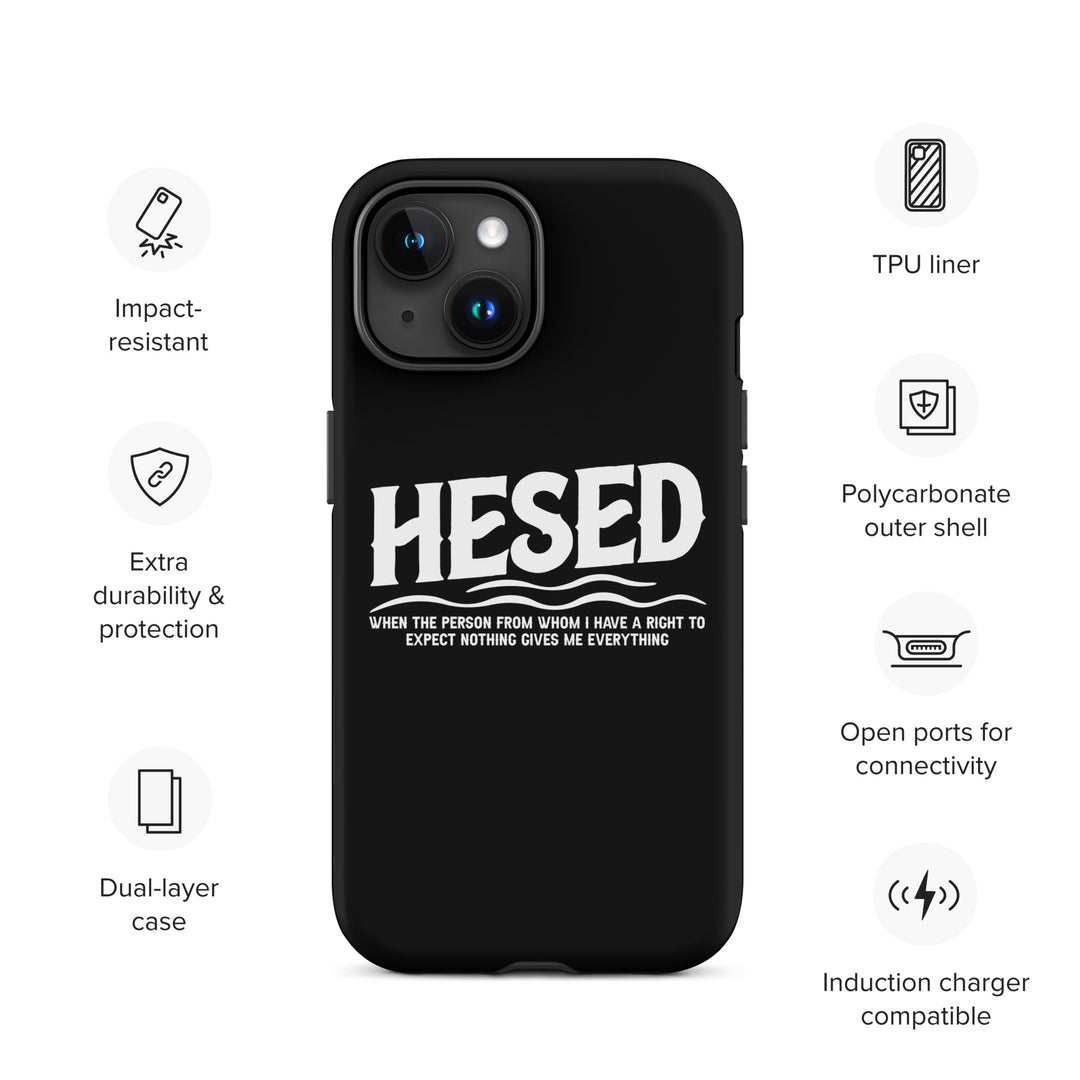 Christian Phone Case Hesed Everything Black for iPhone® iPhone® Phone Cases   