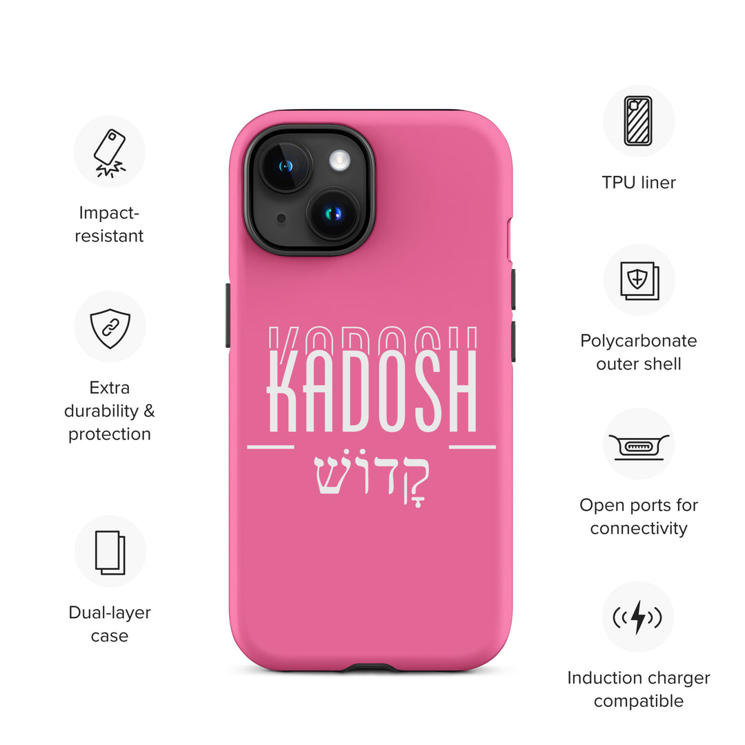 Christian Phone Case Kadosh Hebrew Pink for iPhone® iPhone® Phone Cases   