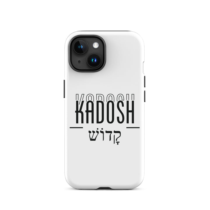 Christian Phone Case Kadosh Hebrew White for iPhone® iPhone® Phone Cases Matte iPhone 15 