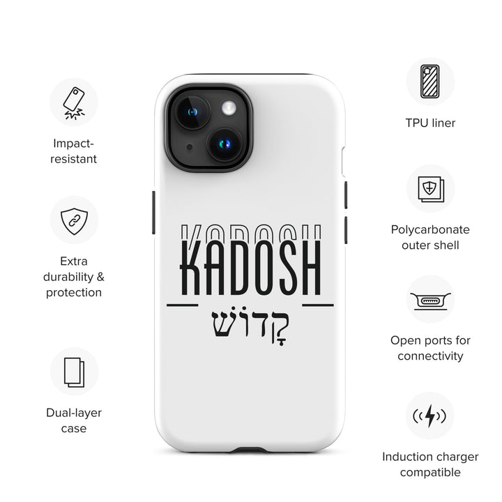 Christian Phone Case Kadosh Hebrew White for iPhone® iPhone® Phone Cases   