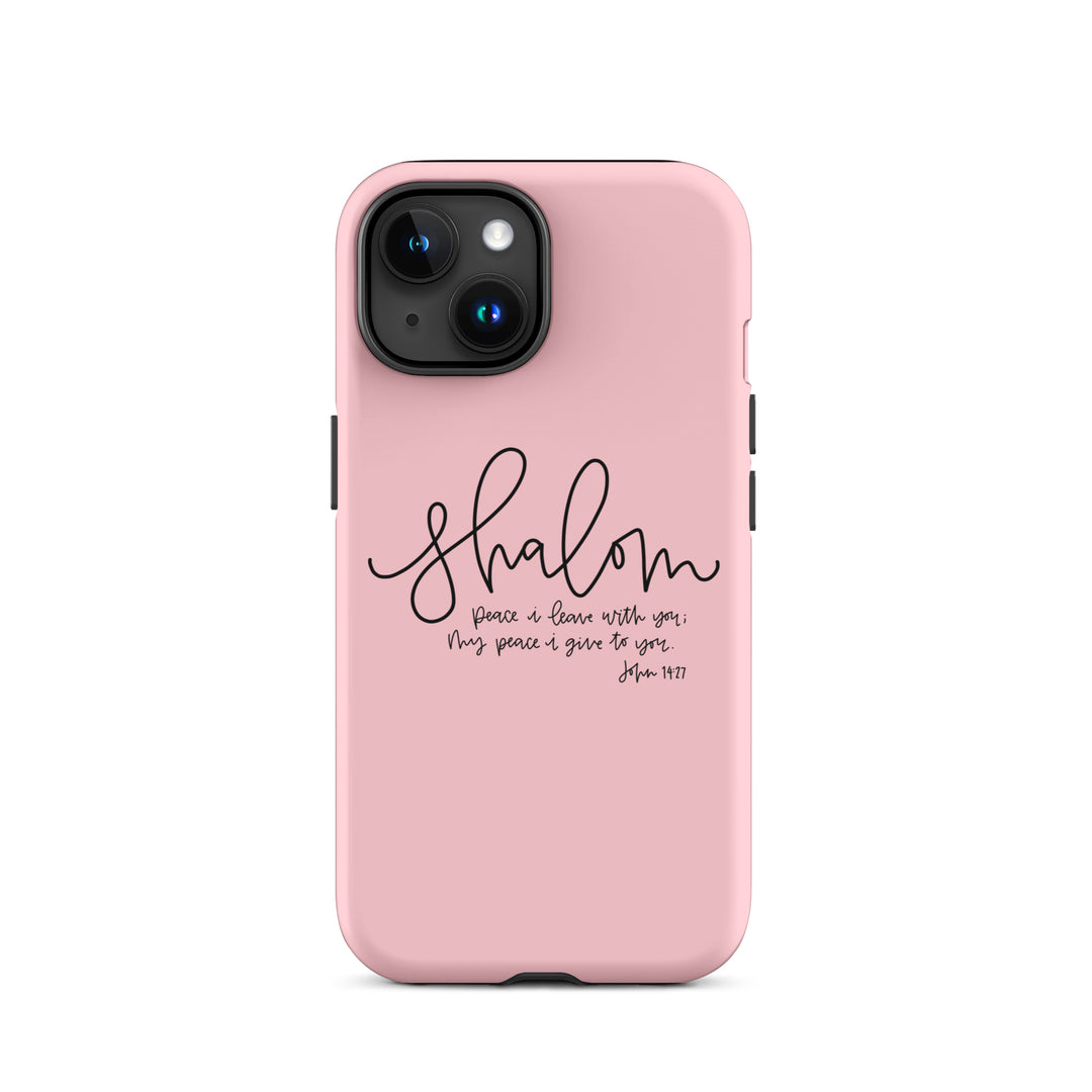 Christian Phone Case Shalom Pink for iPhone® iPhone® Phone Cases Matte iPhone 15 