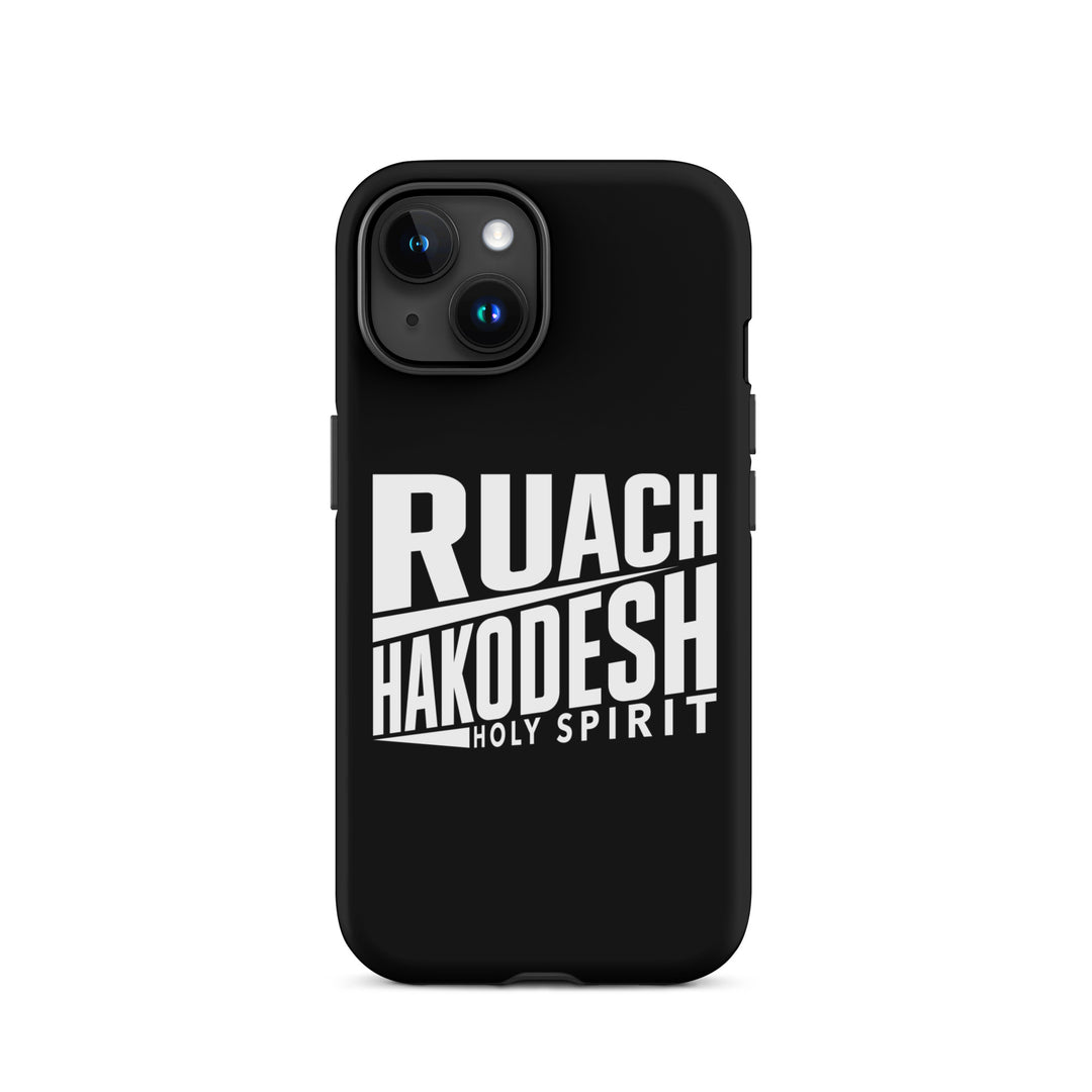 Christian Phone Case Ruach Hakodesh Holy Spirit Black for iPhone® iPhone® Phone Cases Matte iPhone 15 