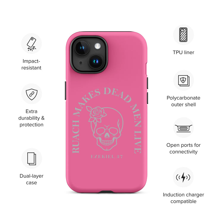 Christian Phone Case Ruach Makes Dead Men Live Pink for iPhone® iPhone® Phone Cases   