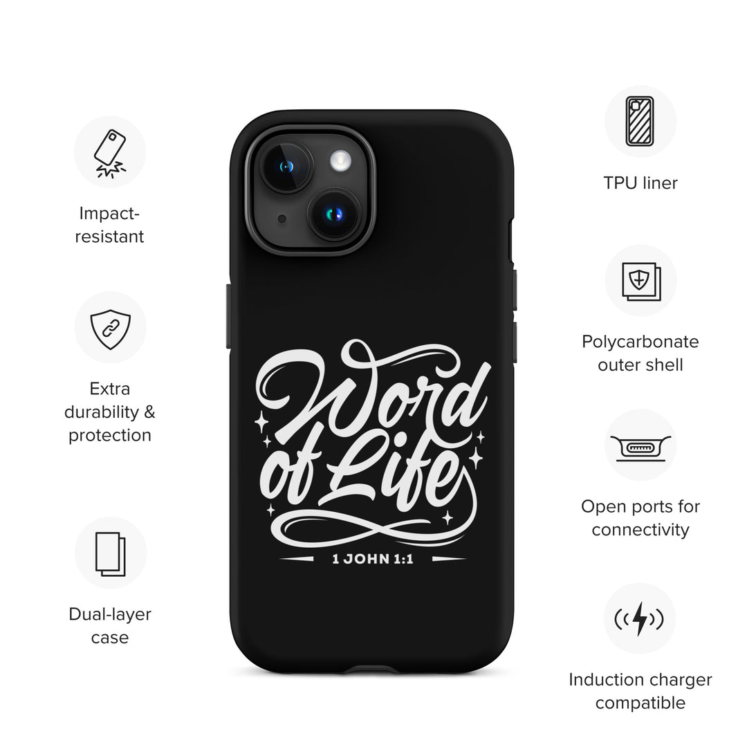 Christian Phone Case Word of Life Black for iPhone® iPhone® Phone Cases   