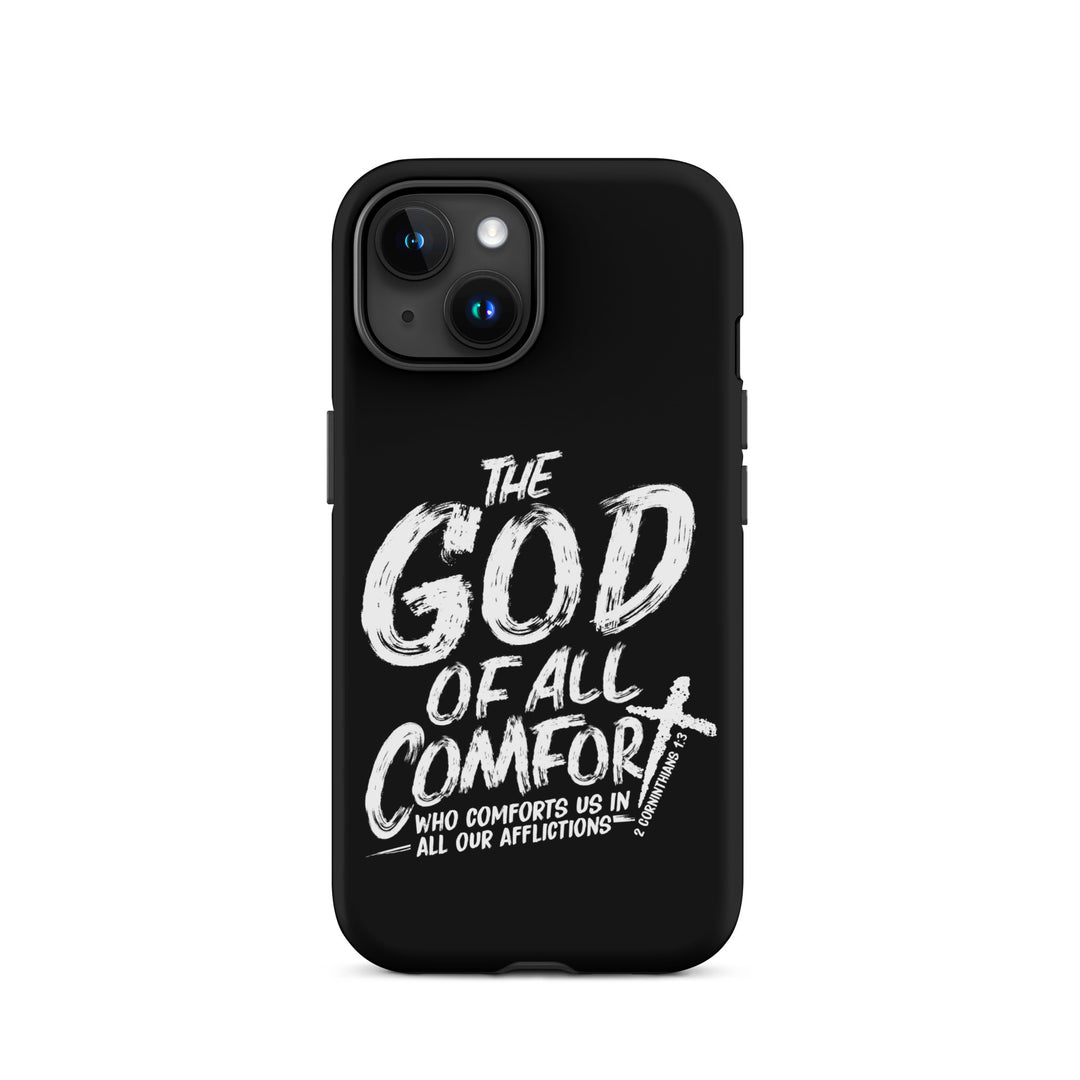 Christian Phone Case God of All Comfort Black for iPhone® iPhone® Phone Cases Matte iPhone 15 