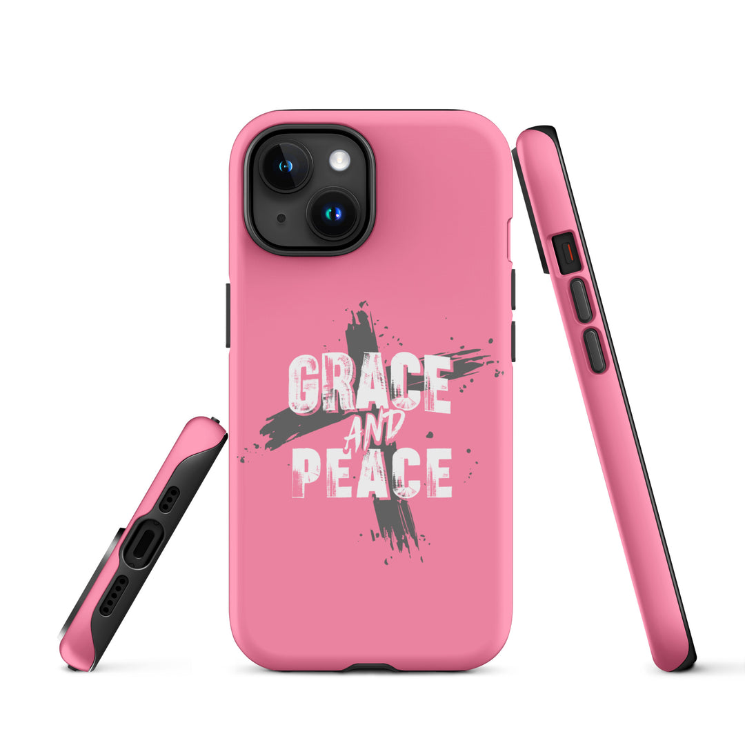 Christian Phone Case Grace and Peace Cross Pink for iPhone® iPhone® Phone Cases   