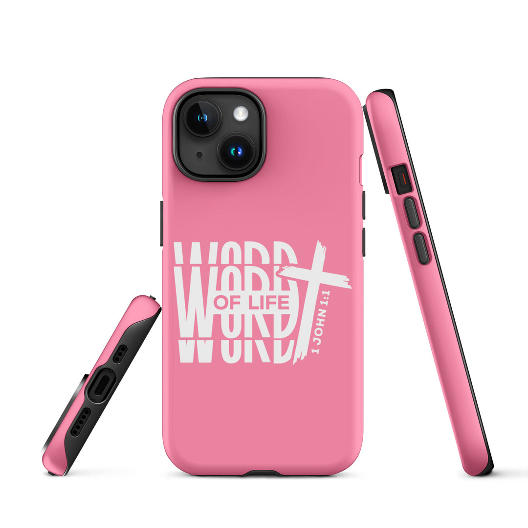 Christian Phone Case Word of Life Cross Pink for iPhone® iPhone® Phone Cases   