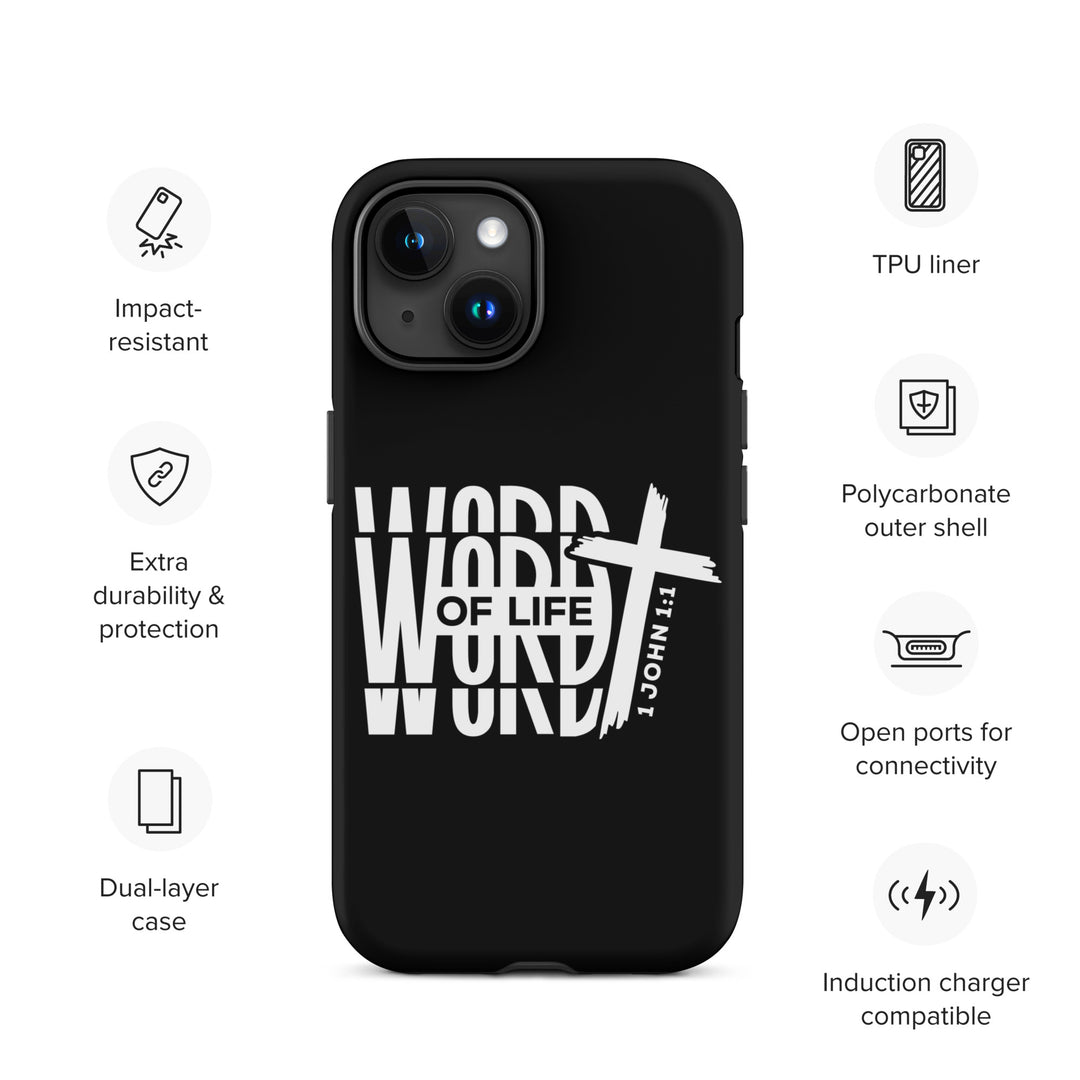 Christian Phone Case Word of Life Black for iPhone® iPhone® Phone Cases   