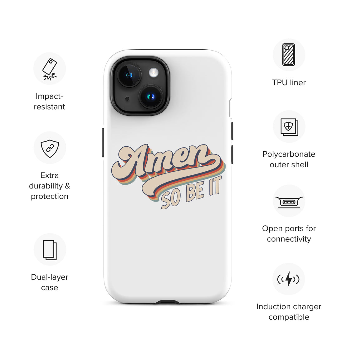 Christian Phone Case Amen So Be It White for iPhone® iPhone® Phone Cases   