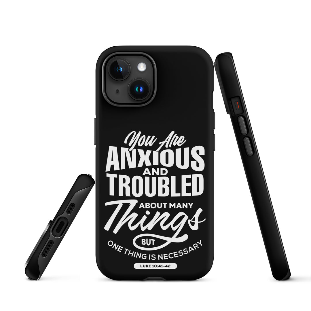 Christian Phone Case Anxious And Troubled Black for iPhone® iPhone® Phone Cases   