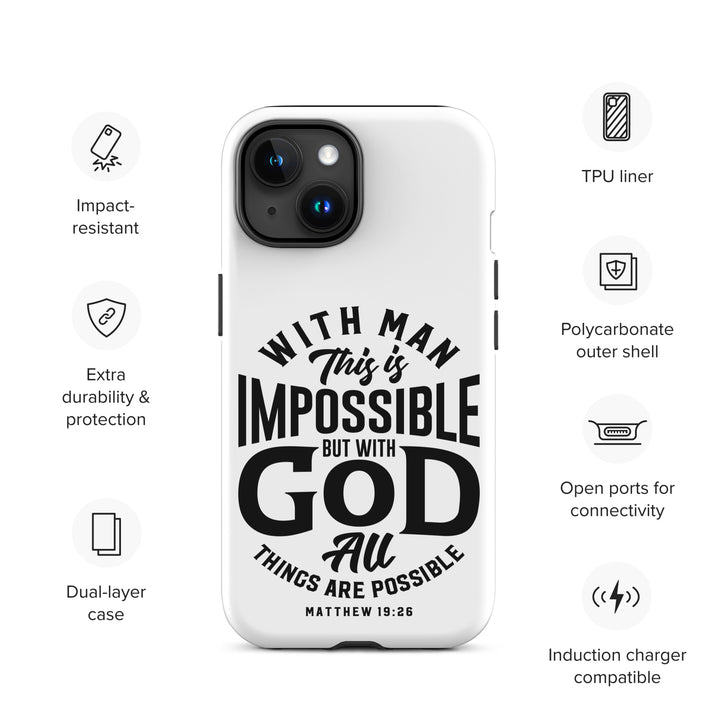 Christian Phone Case All Things Possible White for iPhone® iPhone® Phone Cases   