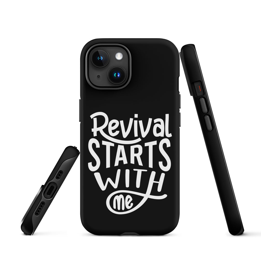 Christian Phone Case Revival Starts With Me Black for iPhone® iPhone® Phone Cases   