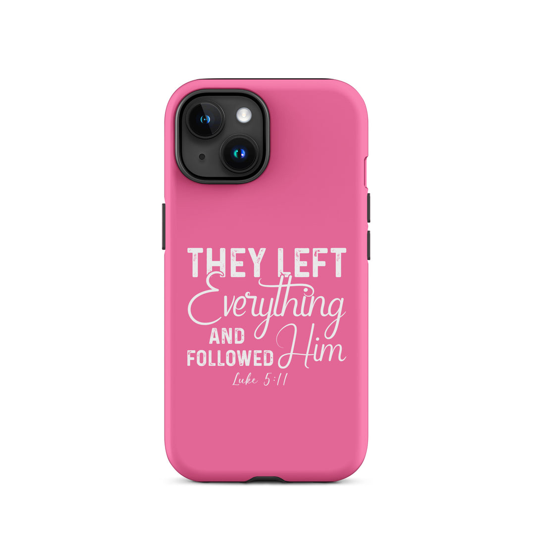 Christian Phone Case Left Everything Pink for iPhone® iPhone® Phone Cases Matte iPhone 15 