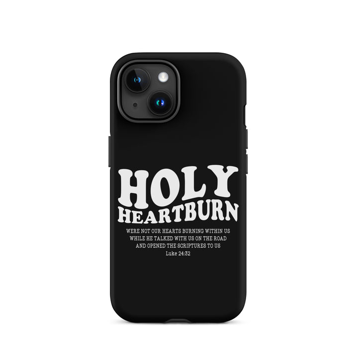 Christian Phone Case Holy Heartburn Black for iPhone® iPhone® Phone Cases Matte iPhone 15 