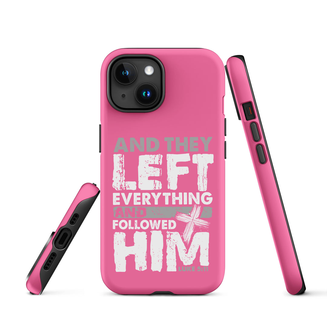 Christian Phone Case Left Everything Cross Pink for iPhone® iPhone® Phone Cases   