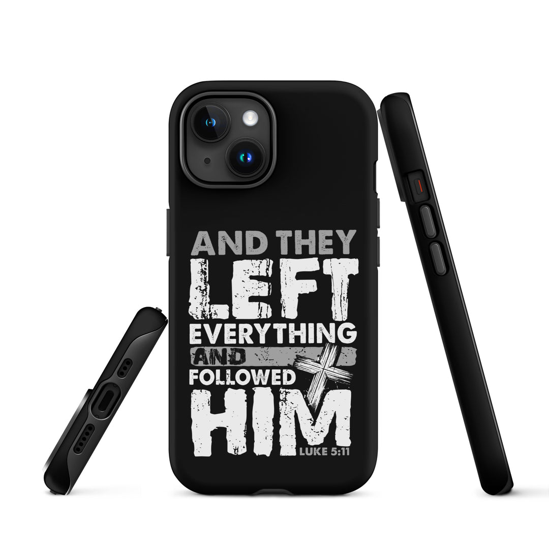 Christian Phone Case Left Everything Cross Black for iPhone® iPhone® Phone Cases   