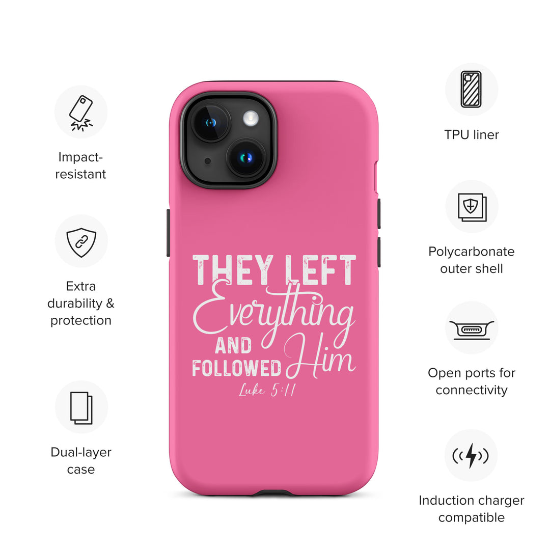 Christian Phone Case Left Everything Pink for iPhone® iPhone® Phone Cases   