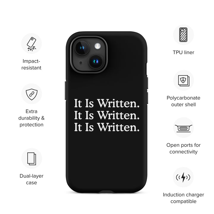 Christian Phone Case It Is Written Black for iPhone® iPhone® Phone Cases   