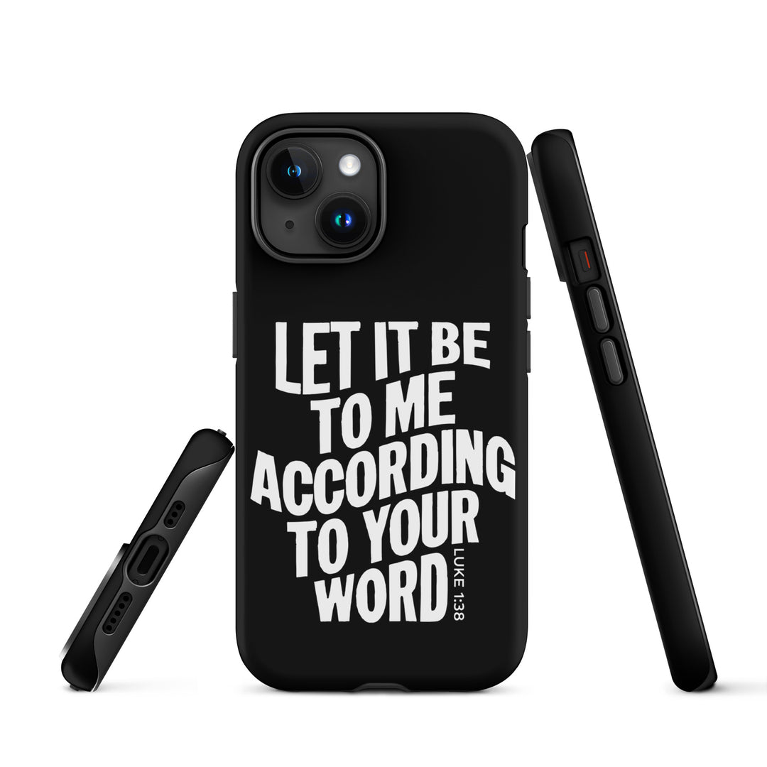 Christian Phone Case According To Your Word Black for iPhone® iPhone® Phone Cases   