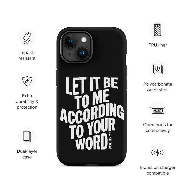 Christian Phone Case According To Your Word Black for iPhone® iPhone® Phone Cases   