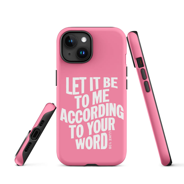 Christian Phone Case According To Your Word Pink  for iPhone® iPhone® Phone Cases   