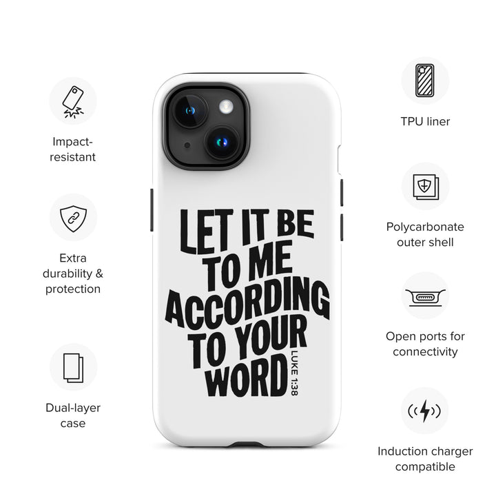 Christian Phone Case According To Your Word White for iPhone® iPhone® Phone Cases   