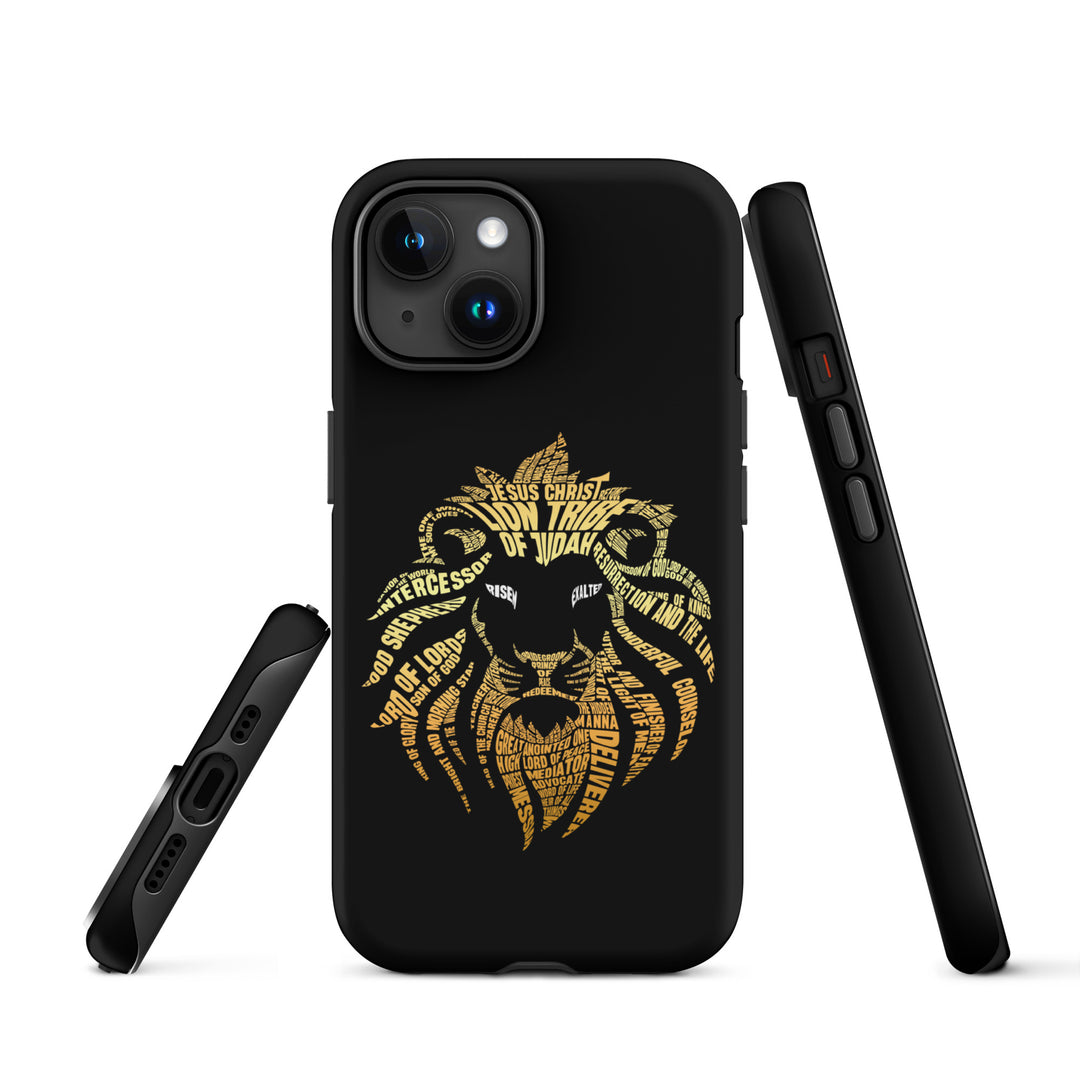 Christian Phone Case Lion Word Cloud Black for iPhone® iPhone® Phone Cases   