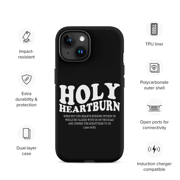 Christian Phone Case Holy Heartburn Black for iPhone® iPhone® Phone Cases   