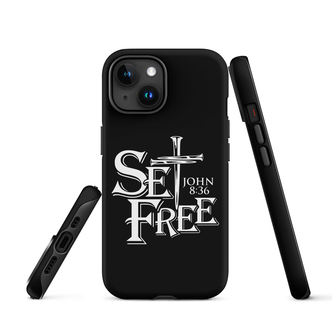 Christian Phone Case Set Free Black for iPhone® iPhone® Phone Cases   