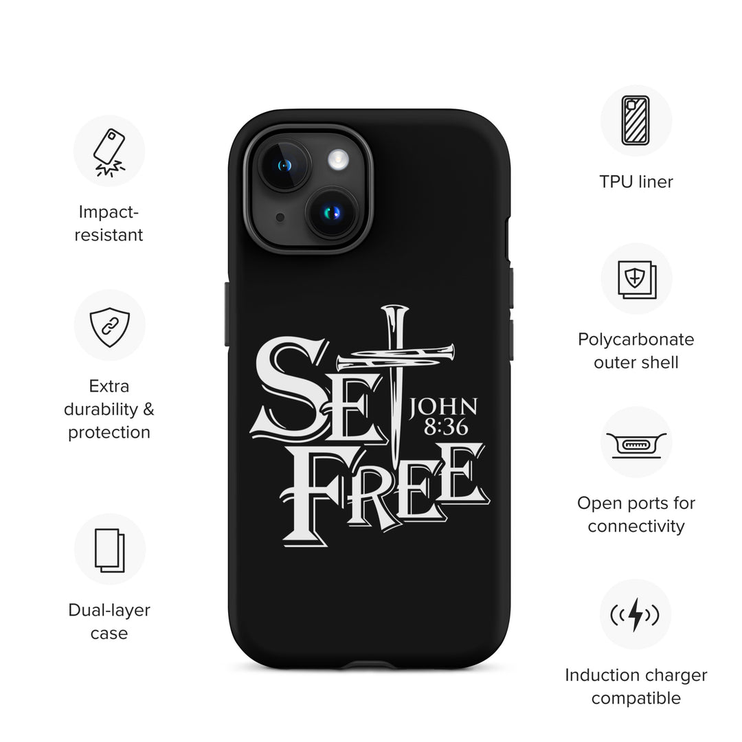 Christian Phone Case Set Free Black for iPhone® iPhone® Phone Cases   