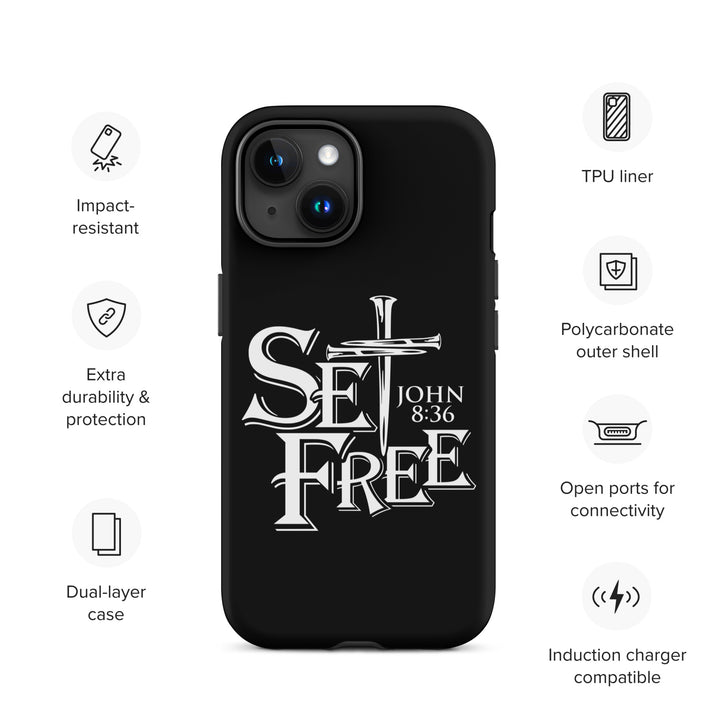 Christian Phone Case Set Free Black for iPhone® iPhone® Phone Cases   