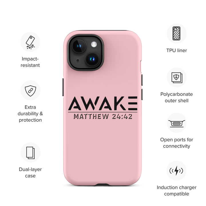 Christian Phone Case Awake Pink for iPhone® iPhone® Phone Cases   