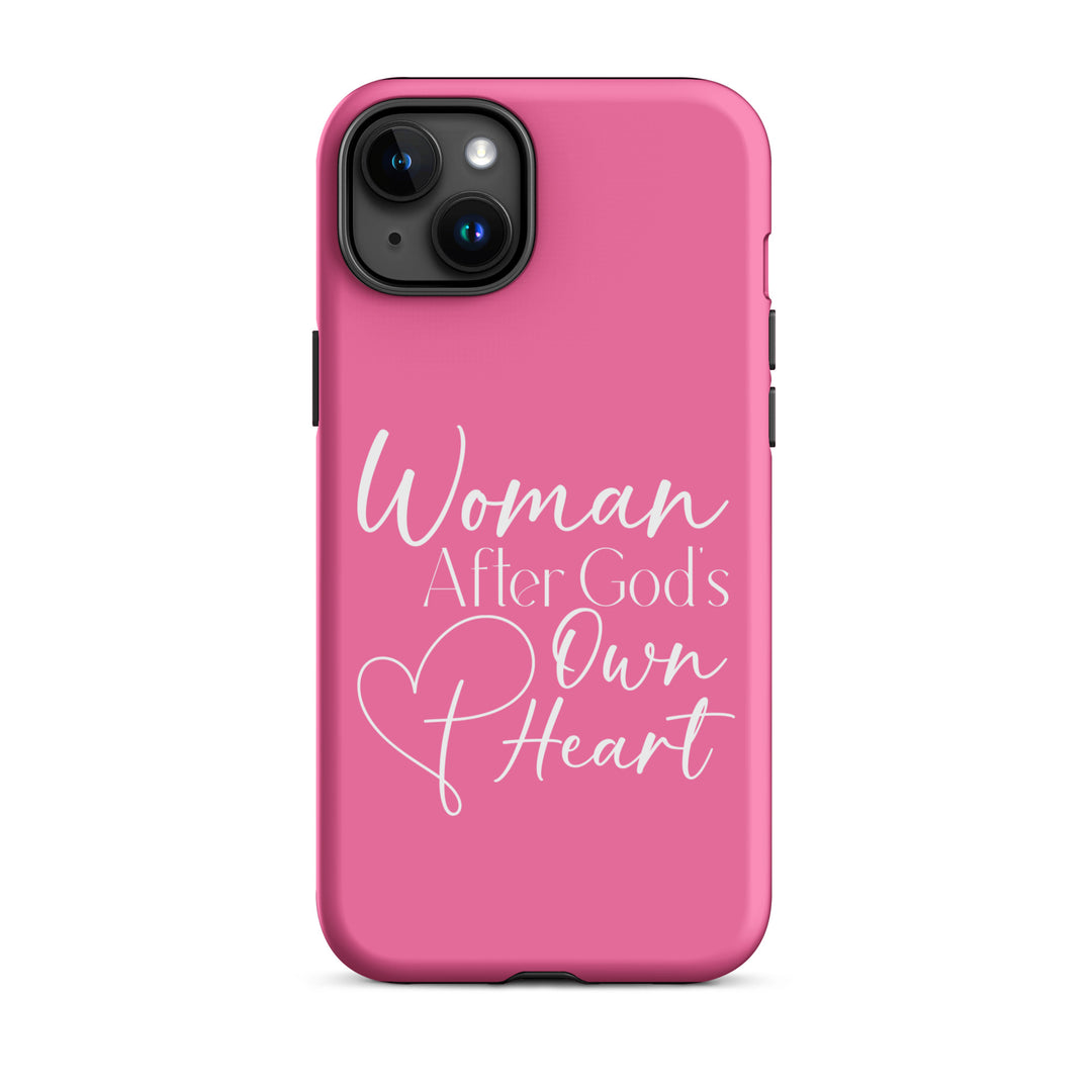 Christian Phone Case Woman After God's Heart Pink for iPhone® iPhone® Phone Cases Matte iPhone 15 Plus 