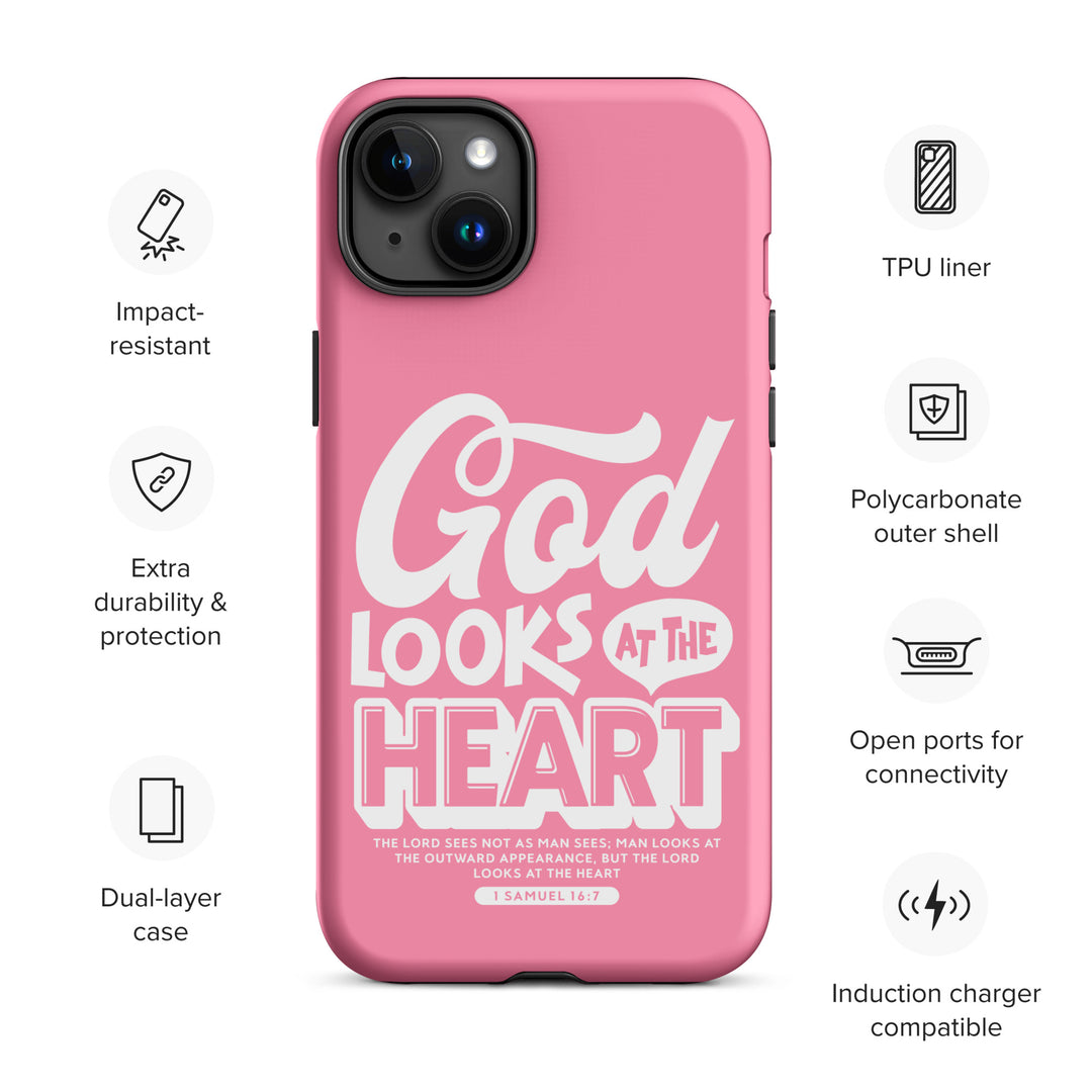 Christian Phone Case God Looks At Heart for iPhone® iPhone® Phone Cases   