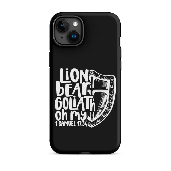 Christian Phone Case Lion Bear Goliath Oh My for iPhone® iPhone® Phone Cases Matte iPhone 15 Plus 