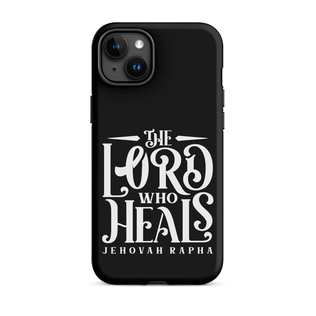 Christian Phone Case The Lord Who Heals Black for iPhone® iPhone® Phone Cases Matte iPhone 15 Plus 