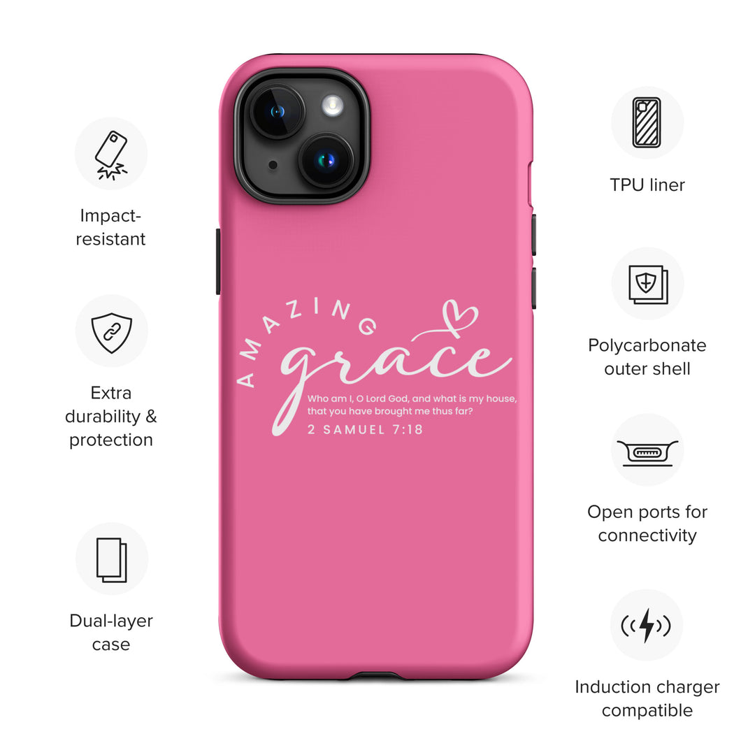 Christian Phone Case Amazing Grace Pink for iPhone® iPhone® Phone Cases   