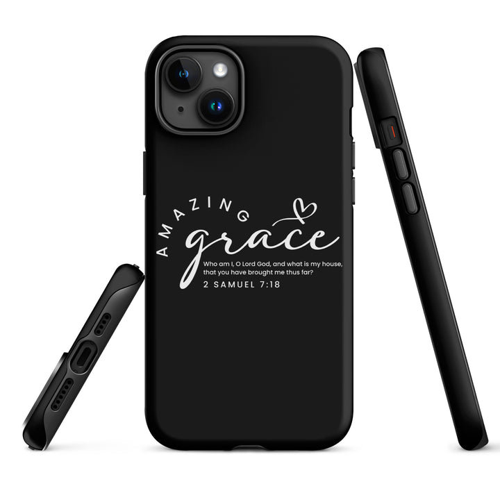 Christian Phone Case Amazing Grace Heart Black for iPhone® iPhone® Phone Cases   