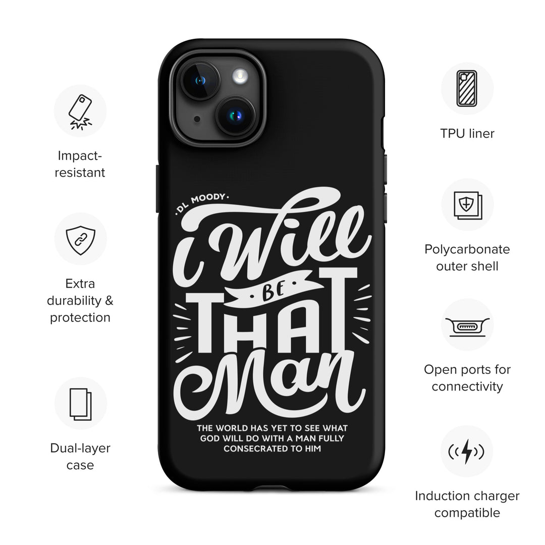 Christian Phone Case I Will Be That Man Black for iPhone® iPhone® Phone Cases   