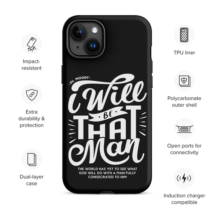 Christian Phone Case I Will Be That Man Black for iPhone® iPhone® Phone Cases   