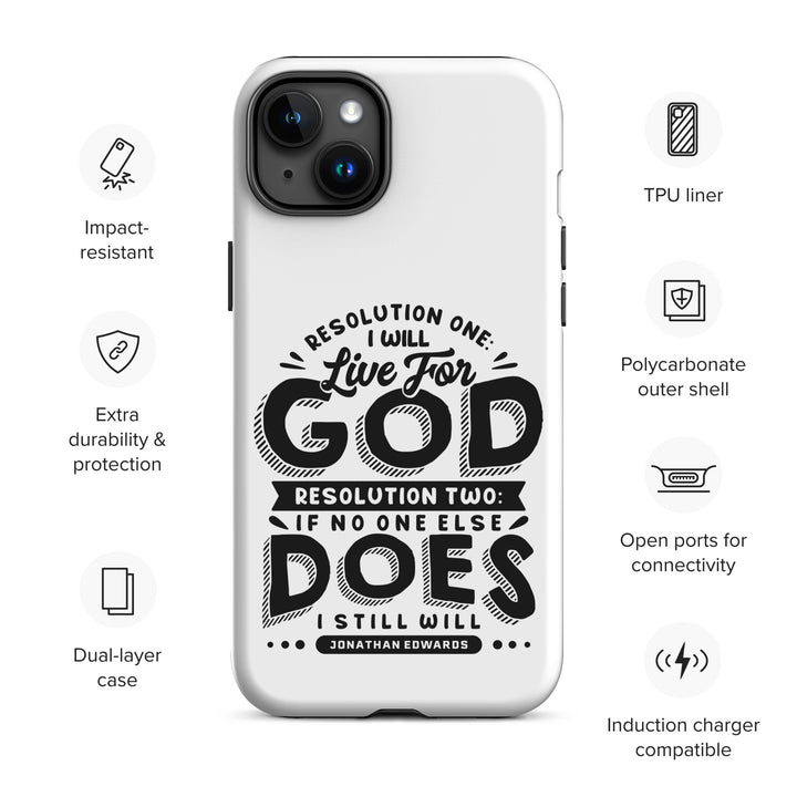 Christian Phone Case Live For God White for iPhone® iPhone® Phone Cases   