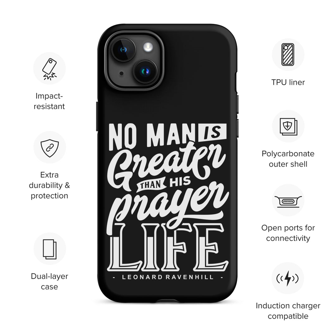 Christian Phone Case Prayer Life Black for iPhone® iPhone® Phone Cases   