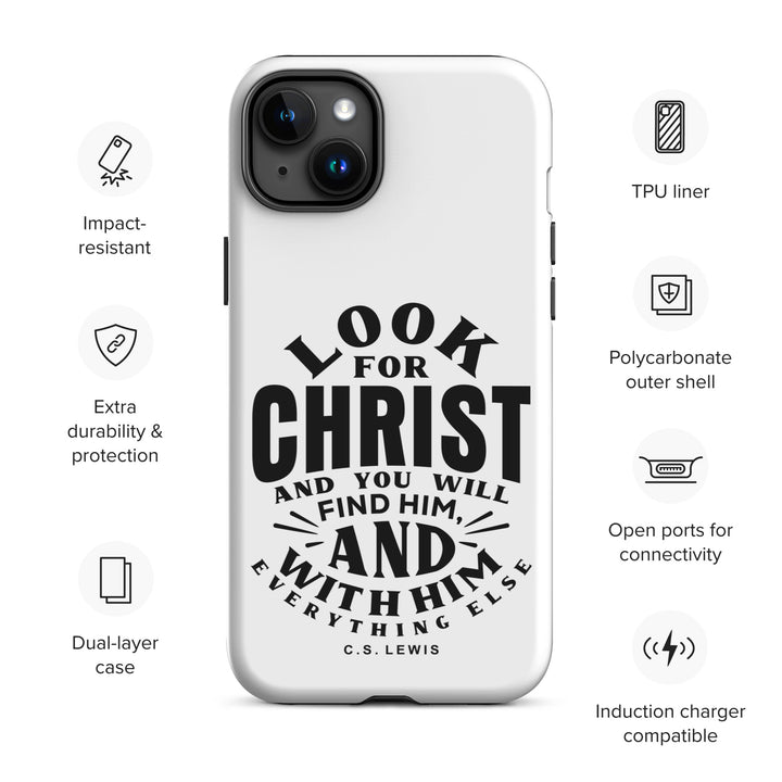 Christian Phone Case Look For Christ White for iPhone® iPhone® Phone Cases   