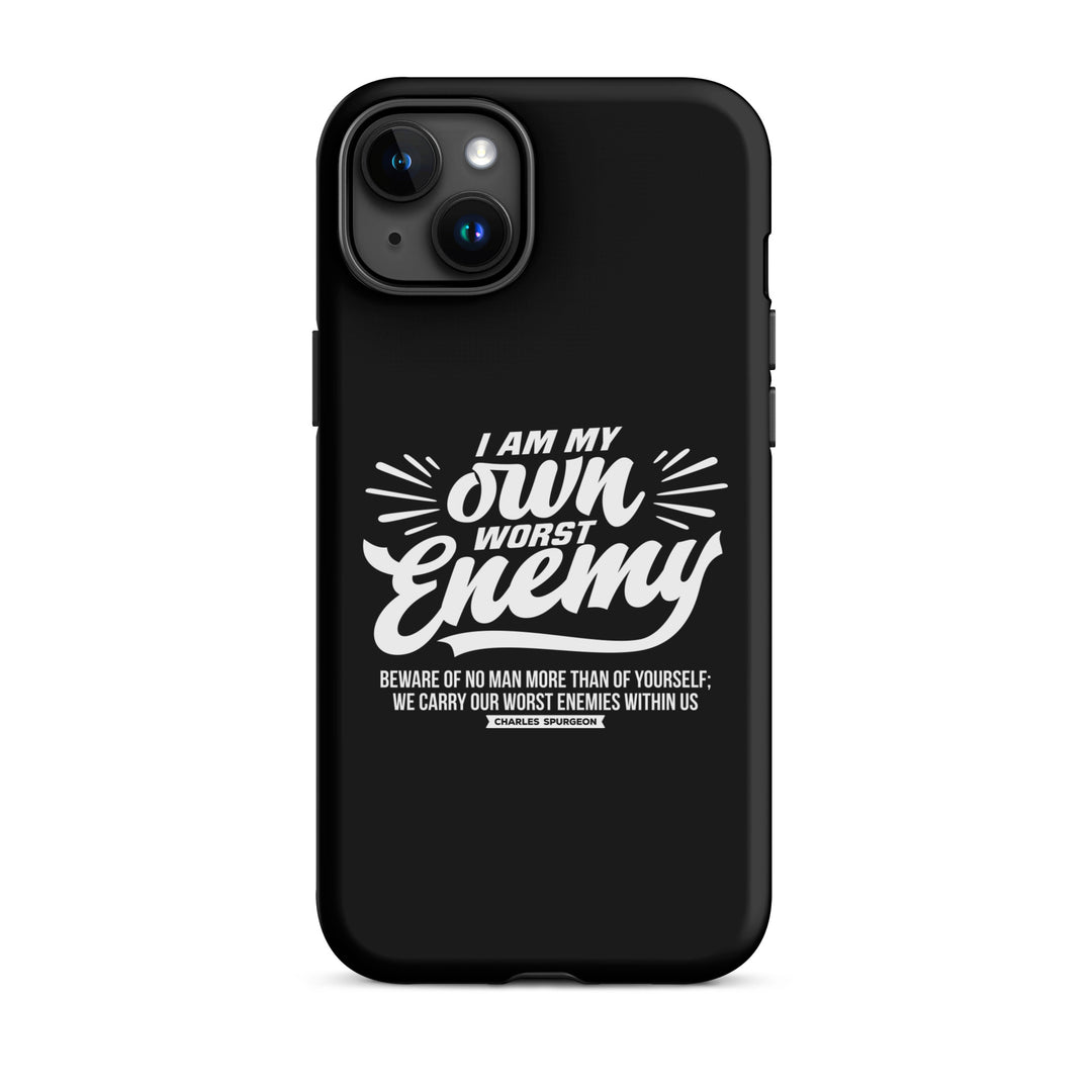 Christian Phone Case Worst Enemy Black for iPhone® iPhone® Phone Cases Matte iPhone 15 Plus 